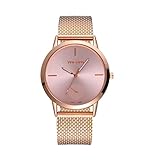 Moonuy YOLAKO Uhren Modische High Fashion Härte Glas Spiegel Männer Casual Bussiness Uhren Frauen Allgemeine Mesh Gürtel Uhr Männer (B)