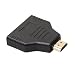 Produktbild Sharplace HDMI Stecker auf 2 Buchsen Y-Splitter 1080p Adapter für HDTV LCD - Schwarz