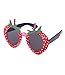 Produktbild SIX Erdbeer Sonnenbrille, in rot mit weißen Punkten für Junggesellinnenabschied, Karneval, Fasching, Fun (324-236)