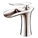 Produktbild AIMADI Wasserhahn Wasserfall Waschtischarmatur Bad Mischbatterie Waschbecken Waschtisch armatur Badarmatur Badezimmer Gebürsteter Nickel