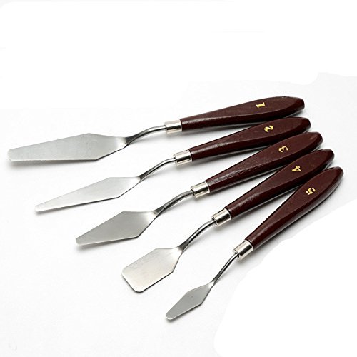 Spachtel Messer Palette Messer Farbe Schaber Edelstahl (5pcsset)
