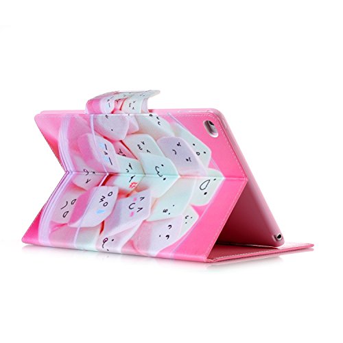 ipad air 2 Hülle Leder Emoji Zuckerwatte Muster,SKYXD [Auto Schlaf/Wach Funktion] PU Folio Klappbar Schutzhülle [Standfunktion/Brieftasche Kartenfach/Magnet] Klapphülle mit [Katze Handyanhänger + Eingabestift] 3 in 1 Zubehör Handy Tasche Etui for Apple ipad air 2/ipad 6 Bookstyle Flip Case Leather Cover With [Stylus and Dust Plug] - 5