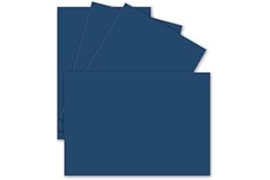 ‎FARBENFROH BY GUSTAV NEUSER 50 Single Cards DIN A6 10.5 x 14.8 cm 240 g/m² Midnight Blue Coloured Card Craft Paper Craft Cards Blank Postcards