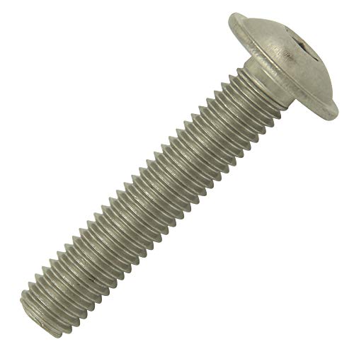 Preisvergleich Produktbild BiBa-Schrauben / Linsenkopfschraube Flansch / M6x120 / (50 Stück) / Innensechskant ISK / ISO 7380 / Linsenschrauben / Flachkopfschrauben / Vollgewinde / rostfreier Edelstahl A2 V2A