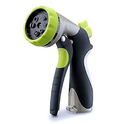 Kungix Pistolet d’Arrosage Métal tuyau Pulvérisateur de Jardin, Kungix Haute Pression Raccordement Laiton 8 Modes d’Arrosage pour Laver Les Voitures, Nettoyer, Arroser Pelouse Et Plantes ou Laver Les Animaux de Compagnie.