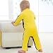GudeHome Rompers for Baby Bruce Lee Jumpsuit Long Sleeve Bodysuits, Yellow, 6-12 Months