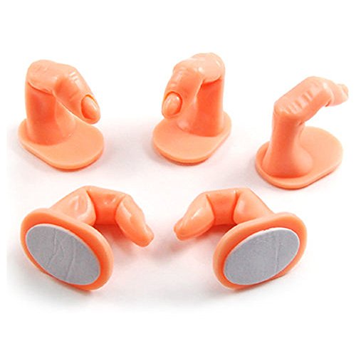 Eleacc Nail Art Design Painting Fiinger Stand Support Decoration Practice Training Display Tool Finger(pack of 5)