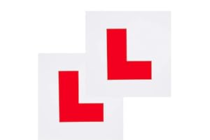 EHIOG 2 Pack Fully Magnetic Car L Plates Red L Plate, Magnetic L Plates for Car Learning Drive, for Car Magnetic Extra Thick Strong Learner Plates, Easy to Attach & Remove