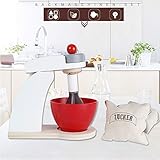Jeu de jouets pour bébé en bois pour enfants, mélange de blancs et mélange de 13 jeux de café jouets prêts à boire,accessoires de jeu café pour la cuisine pour enfants d'âge préscolaire, amusement