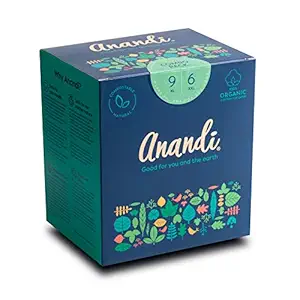 Anandi Combo Pack - Certified Organic, Compostable & Biodegradable Sanitary Pads with Disposal Bags (9 XL & 6 XXL) (Pack of 1)