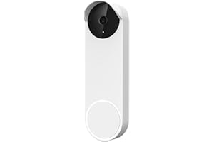 honecumi Custodia in silicone per campanello Google Nest (a batteria), custodia protettiva in silicone, compatibile con Google Nest Doorbell (versione batteria), accessorio per il campanello, bianco