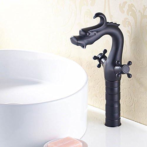 TougMoo Hot Sale In European Market Dragon Shape Oil Rubbed Bronze (Antique Black ) Bathroom Centerset Sink Faucet Mixer Tap Ym-039