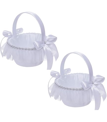 EinsSein 2x Panier Fille De Fleur Rosé Flower 17x26x13 | Panier