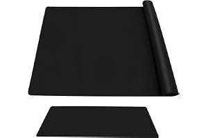OELZWVN Silikonmatta 70 x 50 cm Svart, Måleriunderlägg för Barn, Bakunderlägg Silikon, Bordsmatta, Pysselunderlägg Barn, Bred
