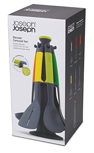 Joseph Joseph Elevate Carousel 6-teiliges Utensil Satz mit Drehständer, mehrfarbig - 3