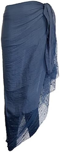 Banana Beach Large Lace Sarong Beach Pool Cover UP Swimwear Wrap Pareo Free 180 X 100cm (Dusty Blue)