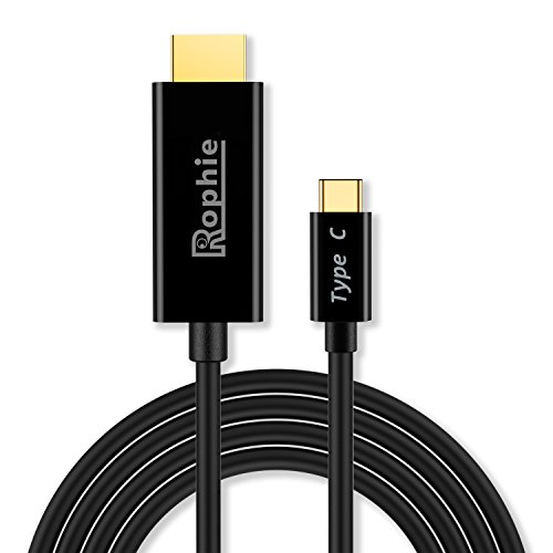 Rophie USB-C auf HDMI Kabel(1.8M) USB 3.1 Typ C zu HDMI Kabel, HD 3840x2160 (4k), (Thunderbolt 3 kompatibel)für MacBook Pro, MacBook 12 "(2015/2016), ChromeBook Pixel, Huawei MateBook und andere