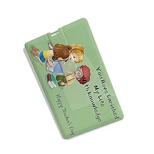 100yellow 16GB Credit Card Shape High Speed Printed Pendrive for Gift on Teacher's Day