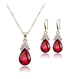 Material: Aleación, cristal color: rojo; Tamaño: 1.0 * 2.6 CM.