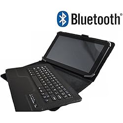 Funda con Teclado Bluetooth Extraíble para Tablet Samsung Galaxy Tab 2 / Tab 3 / Tab 4 de 10.1"- Color NEGRO