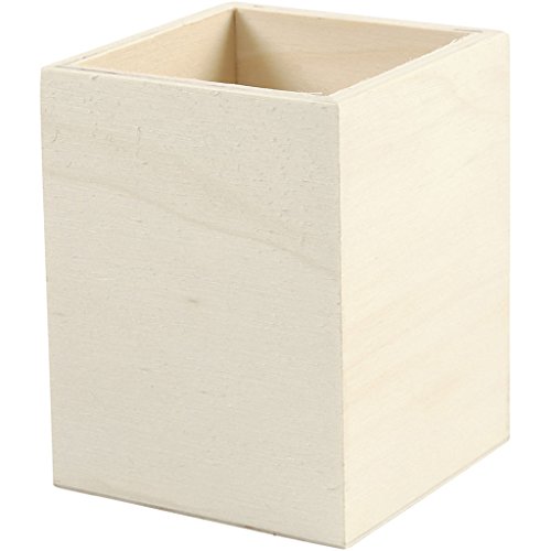 Lapicero, A. 9,5 cm, medidas 7,5x7,5 cm, madera contrachapada, 1ud