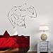 Produktbild guijiumai Body Fitness Wandtattoos Bodybuilder Muskulös Wandtattoos Für Turnhalle Abnehmbare Kunstwand Home Decoration weiß 84x96 cm