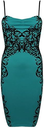 Ex Lipsy Ex Michelle Keegan Green Baroque Printed Bodycon Dress Size 6 8 10 (UK 6)