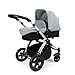 Ickle Bubba Stomp V2 All In One Baby Travel System - Lightweight Chasis Pram, Pushchair & Car Seat (Silver & Silver)
