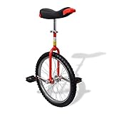 Festnight Unicycle 20 Inch Adjustable Height Balance Cycling Exercise (Red)