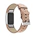 Produktbild Klassisches Lederarmband für Fitbit Charge 2 Upxiang Uhrenarmband mit Metallverbindern (Roségold)