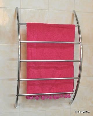 TENDANCE Porte serviettes mural chromé salle de bain toilettes