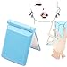Women Ladies Make Up Cosmetic Compact Portable Folding Pocket Mirror with 8 Led Light Light Blue