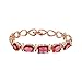 Produktbild MHOOOA Rose Gold Farbe Chain Link Armbänder für Frauen rot/blau geometrische Kristall Hochzeit Bracelet & Bangles