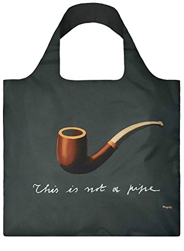 LOQI Museum Rene Magritte The Treachery of Images Bag Bolsa de Tela y Playa, 50 cm, 20 Liters, (Multicolour)