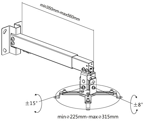 Reflecta Tapa Deckenhalterung 650 mm 430 – L Weiß - 6