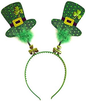 Fancyus St Patricks' Day Top Hat Headband Head Boppers, 2 Pack