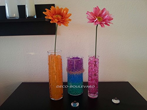 5 Tüten einfarbige Wasserperlen (MEDIUM 0.8 - 1.4 cm) von Deco-Boulevard - Ideale Sommerdeko, Winterdeko, Weihnachtsdeko und zu jedem Anlass! Dekoration zu Weihnachten, Blumen, Kerzen, Teelichter; Nutzbar als Eventdeko, Partydeko, Hochzeiten, Cocktailpartys, Events und Veranstaltungen. Auch bekannt als Wassermurmel, Gelperlen, Gelmurmel, Hydroperlen, Hydrogel, Aqua Pearls, Aquaperlen, Aqualinos, Ready Aqualinos