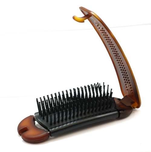 Compact Travel Shell Hairbrush