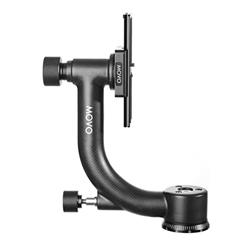 Movo GH600 Vertical / Portrait Mount Carbon Fiber Gimbal Tripod Head with Arca-Swiss Quick-Release Plate