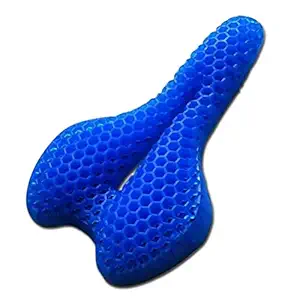 Jukkre gel bicycle saddle cushion, comfortable silica and foam padding for bicycle saddles, spin exercise bikes, racing bikes, mountain bikes, outdoor cycling, water and dust repellent