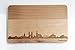 Produktbild Brotzeitbrett Saarbrücken Skyline | Frühstücksbrettchen aus Buche | Holz Schneidbrett | Geschenk mit Gravur | Frühstücksbrett | Saarland (ohne persönlicher Gravur)