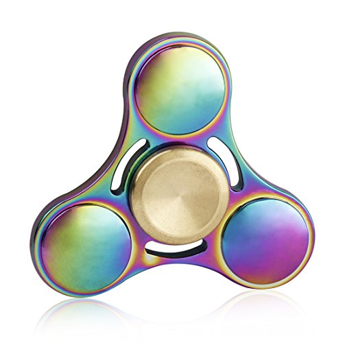 Kictero Aluminum Fidget Hand Spinner Toy Stress Reducer, Relief Anxiety Toy with Ultra Fast Bearings, Great Gift (Rainbow) Kictero Aluminum Fidget Hand Spinner Toy Stress Reducer, Relief Anxiety Toy with Ultra Fast Bearings, Great Gift (Rainbow)