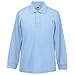 New Fruit of the Loom Childrens Kids Long Sleeve Polo Shirt Sky 9/11