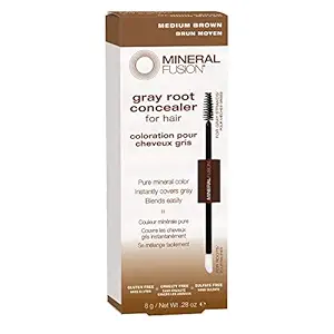 Medium Brown -Gray Root Concealer Mineral Fusion 8 g (.28 oz) Liquid