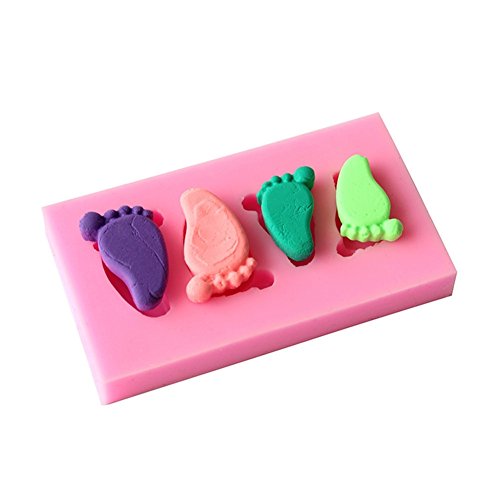 valink Kuchenform Pfanne, 1 Stück Baby Fuß Stil cute Silikon Form Schokolade Fondant-Kuchen Backform Backformen Pudding Küche Supplies