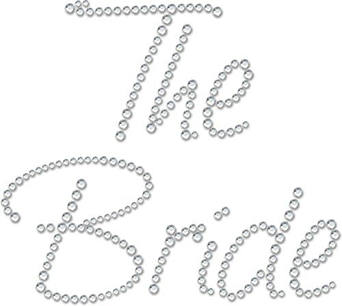 Diamante Diamante Diamonte Diamante Diamonte Hotfix Wedding Transfer Rhinestone iron on Motif "The Bride...