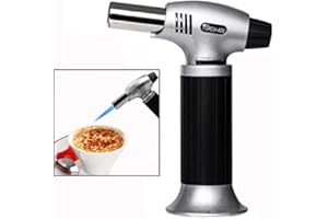 Itian Torche de soufflage culinaire, Multifonctionnel Torche à gaz Butane Cuisiner, crème brûlée, Cuire au Four et Barbecue (Butane Non Inclus)