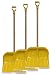 Produktbild 3x BBT@ Hand Schneeschieber Gelb / Extra breite 49 cm / Mit 104 cm Holzstiel und robuster Alu-Profilkante / Ergonomischer D-Griff / Besonders leicht / Gesamtlänge 140 cm / Schneeschaufel Schneeschild Schnee Räumschaufel