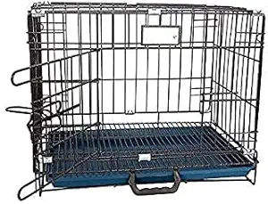 Dog Trust Easy to Move with Removable Tray Iron Cage Crate Kennel for Dog and Rabbit Red, 24 Inch