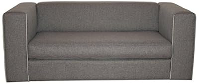CANAPES TISSUS Bogota Canapé Fixé, Tissu, Anthracite, 182 x 87 x 73 cm